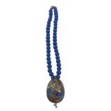 Chinese Export Cloisonn© Egg Pendant Necklace wit
