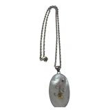 Sterling Silver Mother-of-Pearl Gemstone Necklace