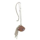 Agate and Pearl Tassel Pendant Necklace