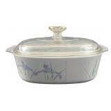 Corning Ware Shadow Iris Floral Casserole Dish wit