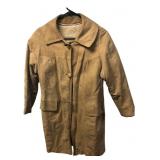 Vintage Suede Coat with Faux Fur Lining