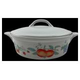 Corning Ware Fruit Pattern Casserole Dish