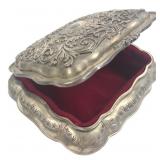 Silverplate Floral Repouss© Trinket Box