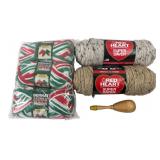 Bernat and Red Heart Yarn Lot with Darning Tool