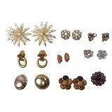 Assorted Vintage Costume Jewelry Earring Collectio