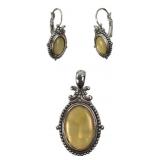 Costume Jewelry Pendant and Earring Set