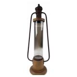 Rustic Wood and Iron Candle Lantern, 33.5' H