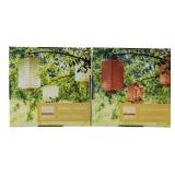 NIB Martha Stewart Petaluma Fabric Lantern Pair