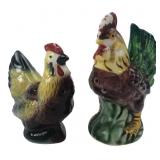 VTG Ceramic Rooster Salt and Pepper Shaker Set