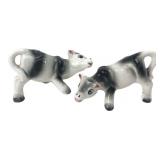 VTG Pair of Ceramic Cow Salt and Pepper Shakers