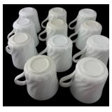 Corning White Swirl Coffee Mugs (11)