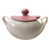USA Ceramic Lidded Bowl with Spoon Notch