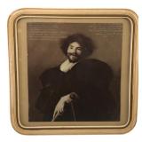 Simon de Vos Portrait Print in Frame