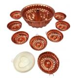 Copper-Tone Metal Baking Mold Set