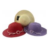 Greenbrier International Straw-Style Hats, Set of