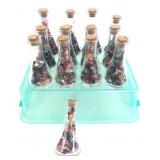 Set of Twelve Miniature Glass Bead Bottles