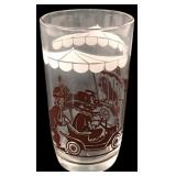 Circus Motif Glass Tumbler