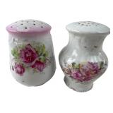 Pair of Porcelain Floral Salt and Pepper Shakers