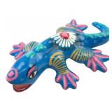 Mexican Talavera Pottery Hand-Painted Lizard Figur