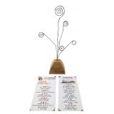 Novelty Ceramic Tile Set and Wire Display Stand