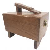 Vintage Wooden Shoe Shine Box with Accessories