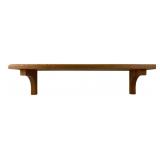 Oak Wall Shelf with Brackets