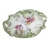 Hand-Painted Porcelain Floral Serving Tray