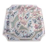 Decorative Floral Ribbon Square Plate 8x8'