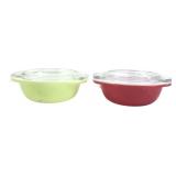 Pyrex 8oz Glass Bowls with Lids, Set of Two