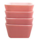 Pyrex Pink Glass Bowls (Set of Four)