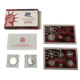 1999 US Mint Silver Proof Set and Commemorative Co