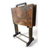 Robert Wood Print TV Tray Tables