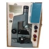 Student Microscope in Wooden Case