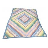 VTG Arch Quilts Postage Stamp Patchwork Quilt 80x6