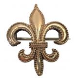 PS Co Art Deco Fleur-de-Lis Pin