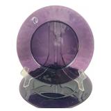 Pair of Amethyst Glass Dinner Plates 12"