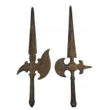 Pair of Decorative Medieval-Style Halberds, 24.5"