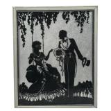 Deltex Prod. Co. The Courtship Glass Silhouette