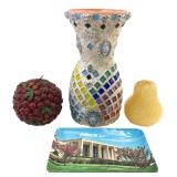 Mixed Lot of Decorative Items and Mebel Italy Tray