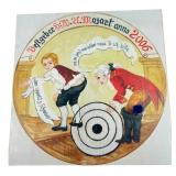 Painted Wooden Mozart Humor Plaque 7x7"