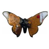 Vintage Enameled Metal Butterfly Pin