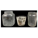 Assorted Glass Storage Jars and Bowl