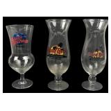 Set of Three Hurricane Glasses: Planet Hollywood &