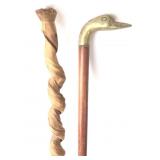 Pair of Decorative Walking Sticks, 36" H
