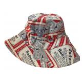 Budweiser Beer Label Print Bucket Hat
