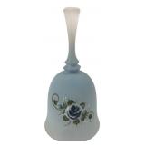Levay Hand-Painted Frosted Blue Glass Bell