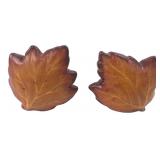 Ceramic Autumn Leaf Salt & Pepper Shakers