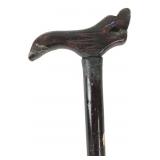 Carved Wood Dragon Head Walking Cane 36"