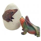 Resin Hatching Reptile & Winged Dragon Figurines