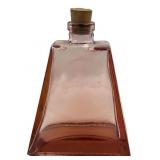 Pink Glass Tapered Bottle with Cork